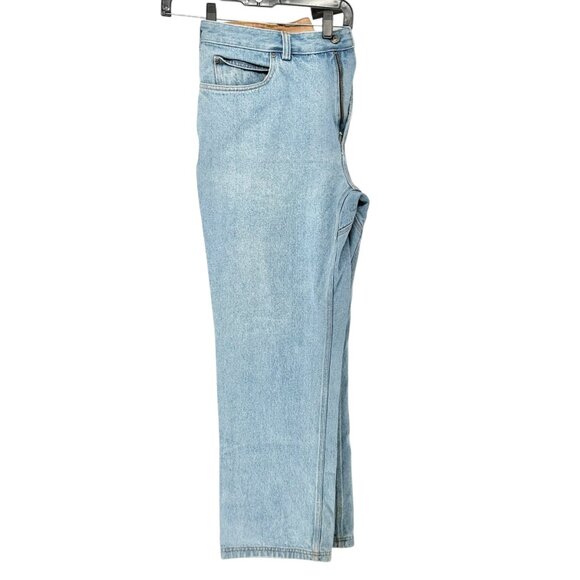 Duluth Trading Co Relaxed Fit Jeans Mens 38x32 Light Blue Cotton Denim Pockets - Picture 1 of 10